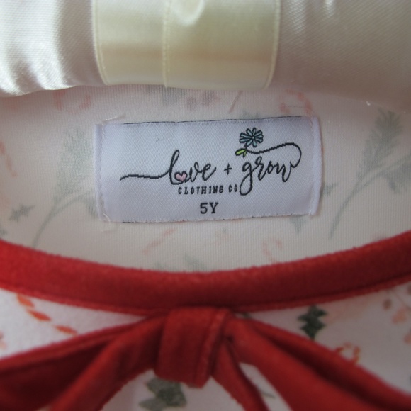 Love + Grow Girl's Pajama Gown Set Holiday Christmas Size 5Y EUC - Picture 9 of 9